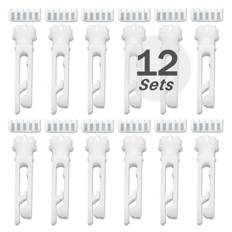 12Sets Vertical Window Blind Stem and Gear for Vanes Carrier of 312 or 5 Vertical Blinds Components Used for HeadrailCarrier Stem Vertical Blinds Curtain Accessories