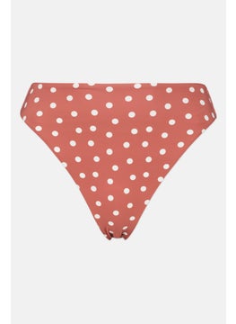 Reserved Women 1 Piece Polka Dots Bikini Bottom, Brown  - Image 1