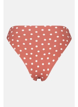 Reserved Women 1 Piece Polka Dots Bikini Bottom, Brown  - Image 2
