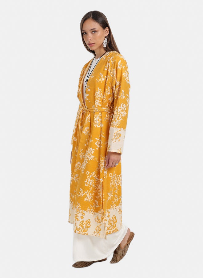 Carina Cotton Colored Midi Kimono  - Image 2