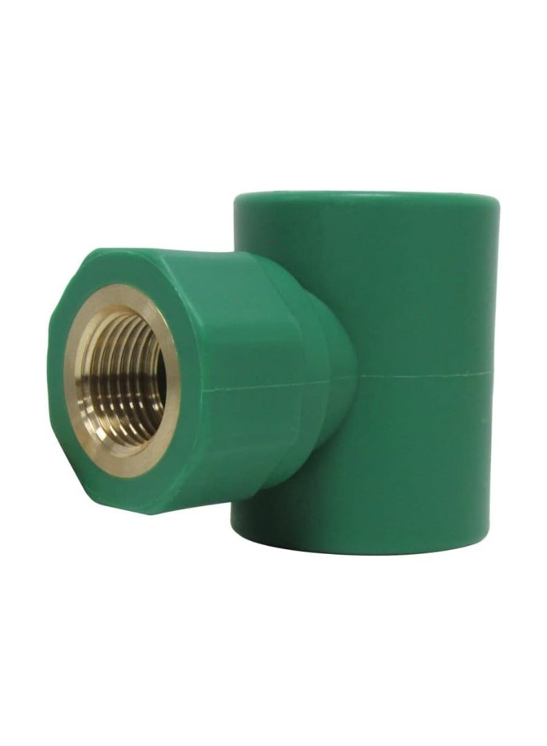 KNP KNP Female Tee PPR Pipe Fitting with dimensions 20mm x 1/2 inch is a versatile component used to create a T-junction in piping systems, enabling branching from a main pipe. - Image 3