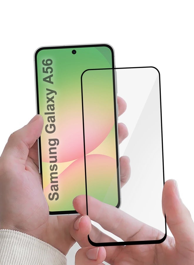 DUSALA Samsung Galaxy A56 Screen Protector – Full Coverage 9H Tempered Glass | HD Clarity | Anti-Fingerprint | Edge-to-Edge Fit - Image 3