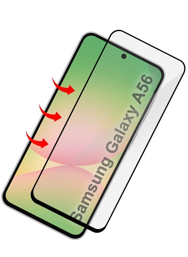 DUSALA Samsung Galaxy A56 Screen Protector – Full Coverage 9H Tempered Glass | HD Clarity | Anti-Fingerprint | Edge-to-Edge Fit - Image 5
