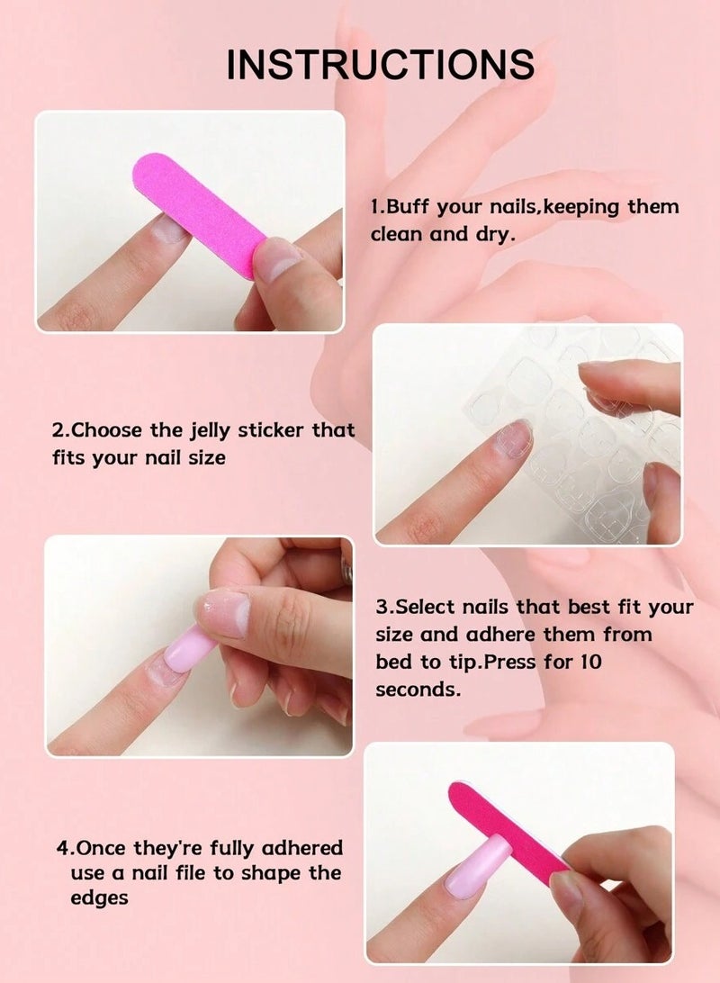 Sophisticated Matte Sage Green and Pink Manicure with Gold Floral Accents - Image 3