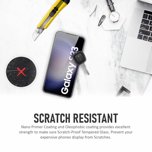 SupCares Privacy Tempered Glass for Samsung Galaxy S23 and Galaxy S22 (6.1 Inch) With Installation Kit | Military-Grade Gorilla Screen Protector | Edge to Edge Coverage | Black - Image 5