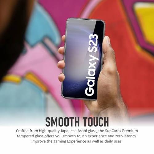 SupCares Privacy Tempered Glass for Samsung Galaxy S23 and Galaxy S22 (6.1 Inch) With Installation Kit | Military-Grade Gorilla Screen Protector | Edge to Edge Coverage | Black - Image 4