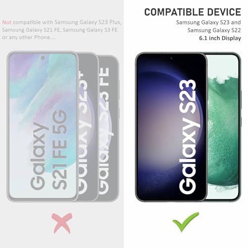 SupCares Privacy Tempered Glass for Samsung Galaxy S23 and Galaxy S22 (6.1 Inch) With Installation Kit | Military-Grade Gorilla Screen Protector | Edge to Edge Coverage | Black - Image 2