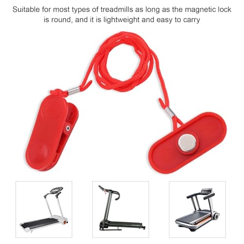 NQEUEPN 2pcs Treadmill Magnet Safety Key Replacement, 1.89x0.79in Magnetic Safety Switch Clip Universal Treadmill Emergency Stop Magnet for Treadmills Running Machines (Flat Oval) - Image 4