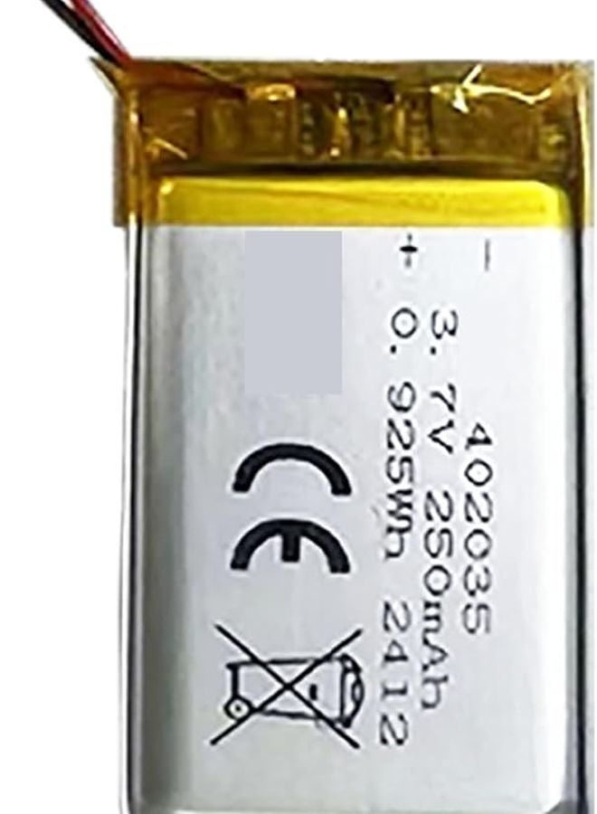 402035 250mAh 3.7V Rechargeable Lithium Polymer Battery Wired - Image 1