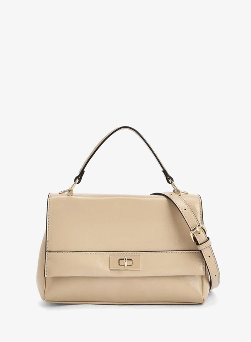 بابريكا Solid Satchel Bag With Detachable Strap