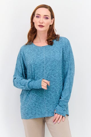 Women Sportswear Fit Long Sleeve Outdoor Top, Heather Blue - pzsku/ZBE0EB031C4CE36871BA5Z/45/1746212917/63f653cb-74bc-44e6-84ef-8286138747ca