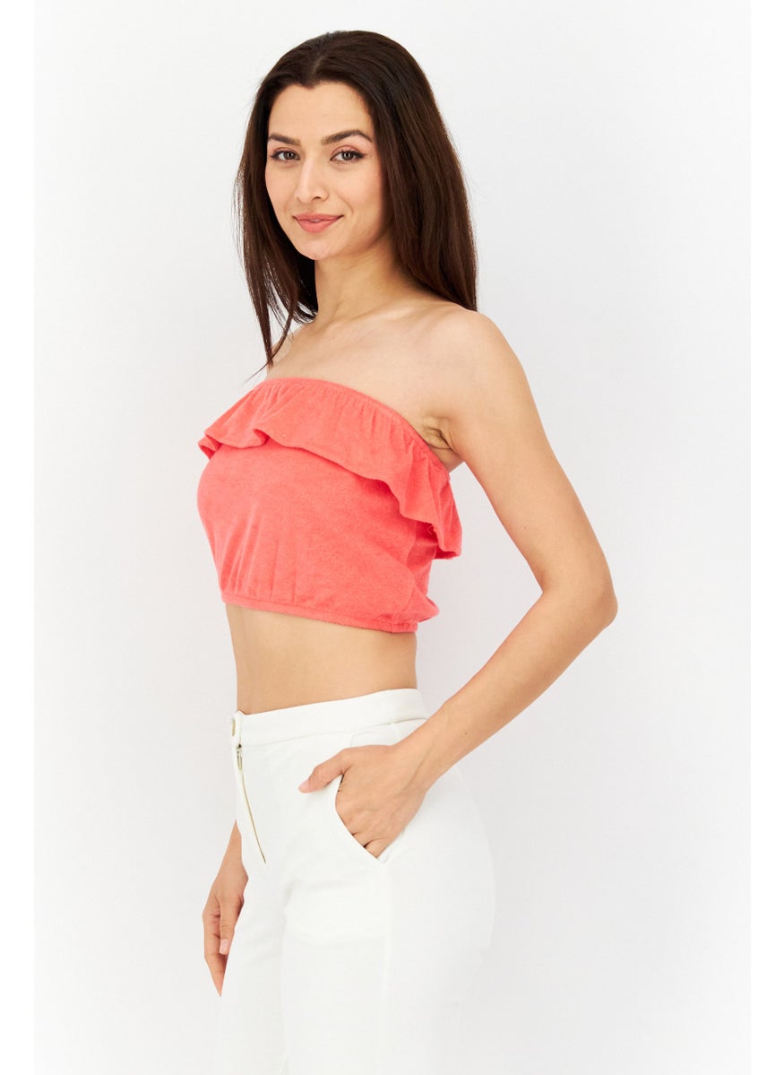 Women Straight Across Sleeveless Textured Crop Top, Watermelon Red - pzsku/ZBE0EC35E334DB4B3171DZ/45/_/1737642662/66298f81-6dca-4967-a194-3a4eaa58bade