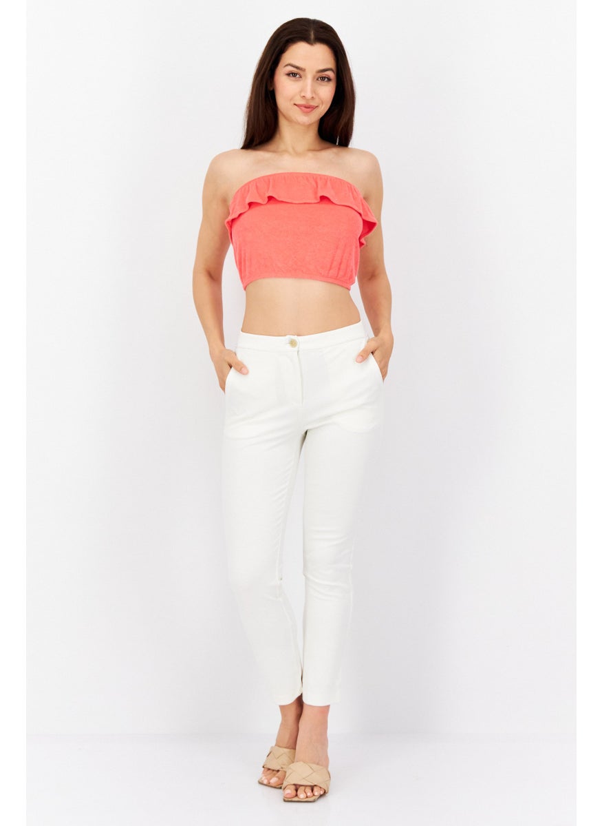 Women Straight Across Sleeveless Textured Crop Top, Watermelon Red - pzsku/ZBE0EC35E334DB4B3171DZ/45/_/1737642943/7acedd89-199b-4fbf-a6df-87a1e366ebef