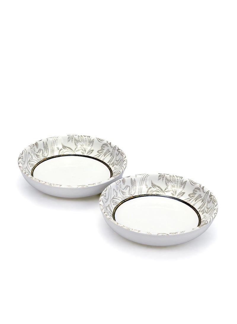 EDESSA وعاء تقديم دائري إيديسا سيراميك إيلانا 13 سم، أبيض (مجموعة من 4) - Image 2