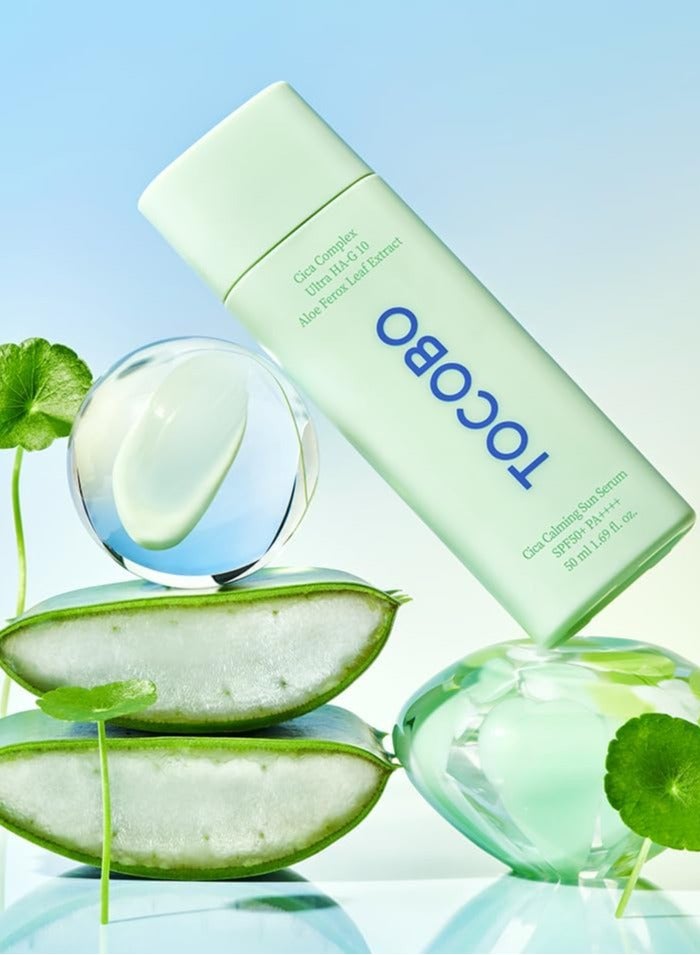 توكوبو سيروم سيكا المهدئ للشمس بعامل حماية من أشعة الشمس 50 PA++++ سعة مل توكوبو يحتوي على مركب المخمر ومستخلص أوراق الصبار يهدئ البشرة المتهيجة حرارة ويقلل درجة، مصل - Image 3