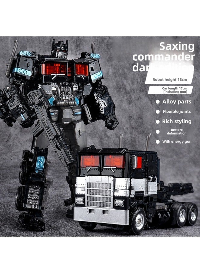 Jingke Seven Generations Commander-in-Chief Deformation Toy Alloy Hand-made Model King Kong Optimus Prime Big Pillar Boy Autobots Change 7-Color:Dark Optimus Prime - Image 1