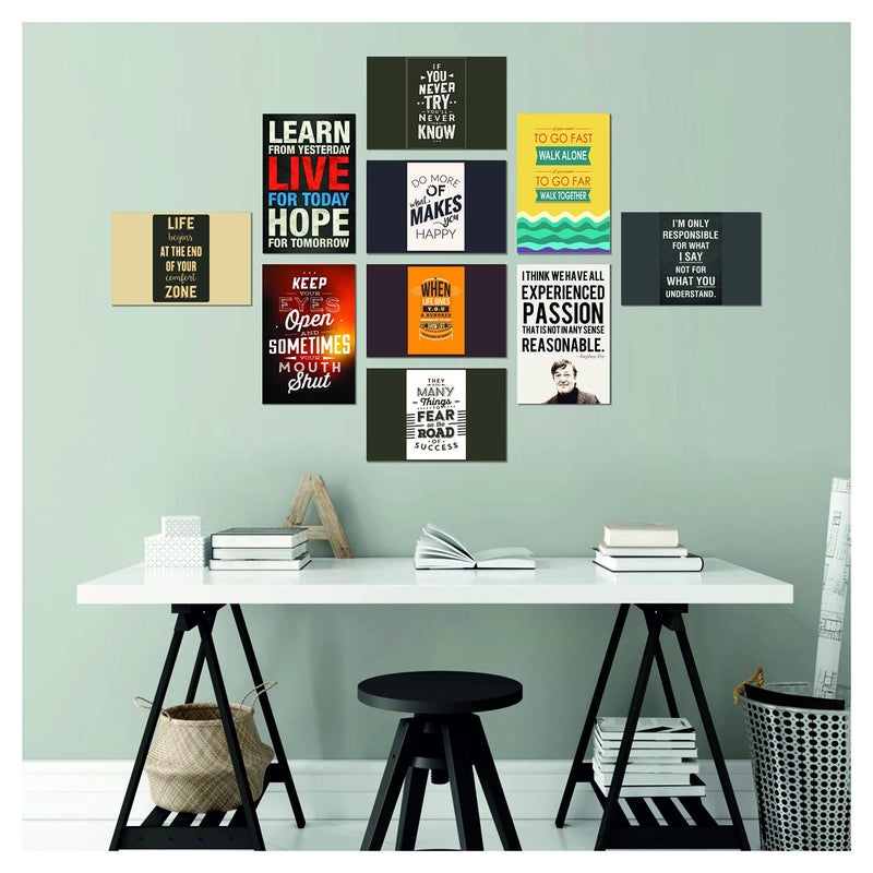 PAPER PLANE DESIGN Quote and Motivational Poster Set of 10 (Size 45 x 30 cm) d285 - Image 5