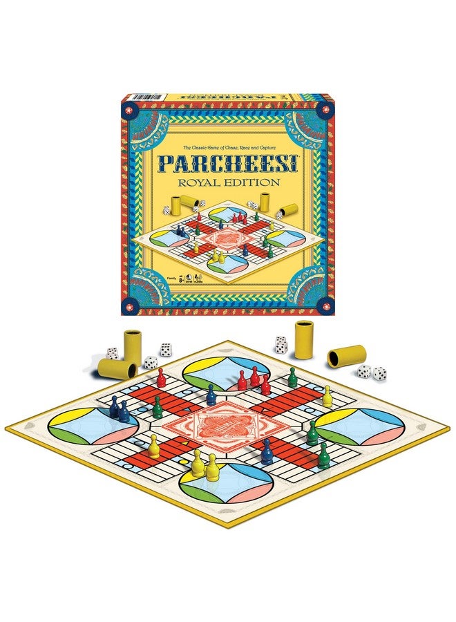 Winning Moves Parcheesi Royal Edition by Winning Moves Games USA, classic family favorite featuring charming artwork, tokens and dice cups for 2-4 players, Ages 8+ (6106) - Image 1