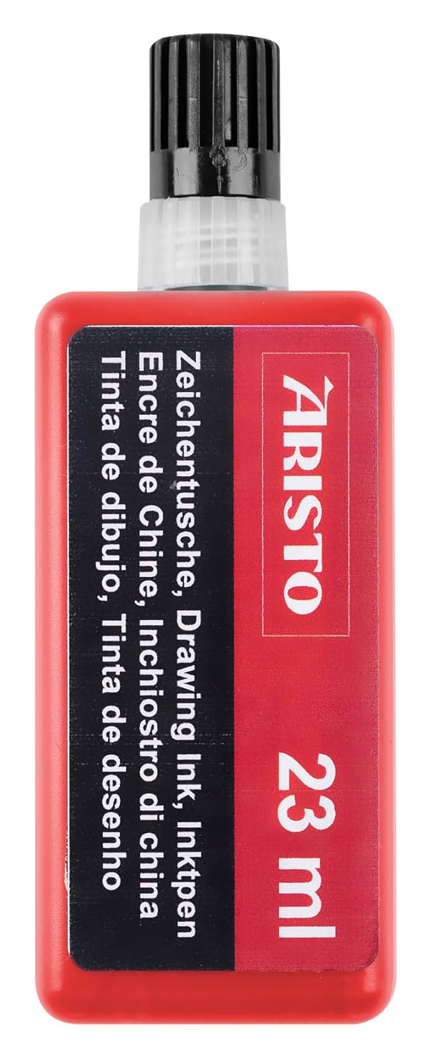 Aristo Aristo mg1 23ml Red Waterproof Drawing Ink for Technical Pen High Opacity Fast Drying - Image 1