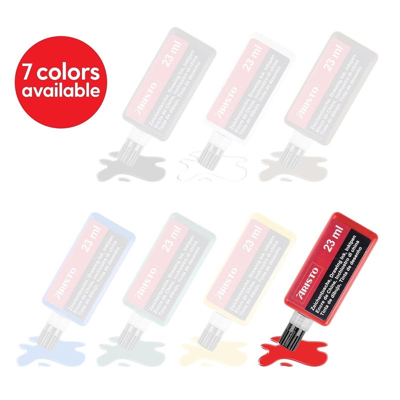 Aristo Aristo mg1 23ml Red Waterproof Drawing Ink for Technical Pen High Opacity Fast Drying - Image 2