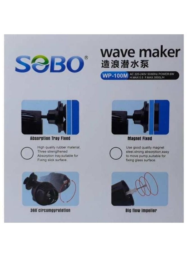 SOBO Aquarium Natural Ecological Submersible Circulation Rotatable Mini Wave Maker Pump with Flow Max 3000L - Image 5