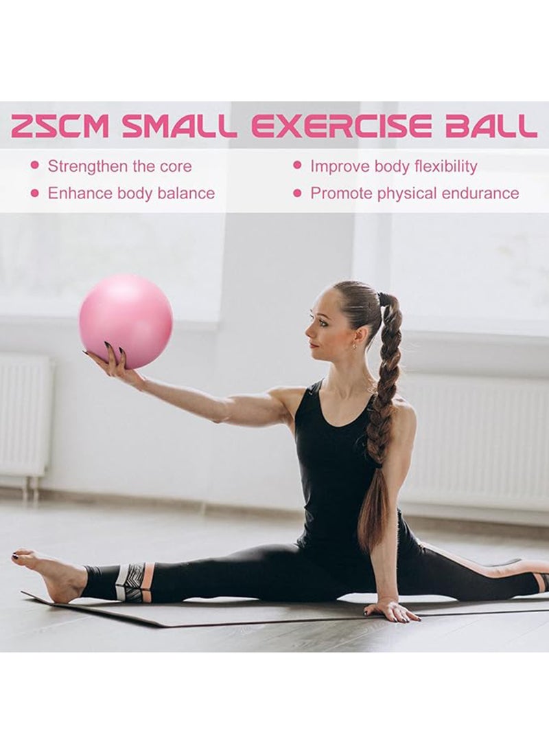 Rock Pow 1pc Thicken Explosion-proof Pilates Ball Mini 9.84in/25cm Yoga Ball Suitable For Body Shaping Sensory Balance Training Unaerated  - Image 1