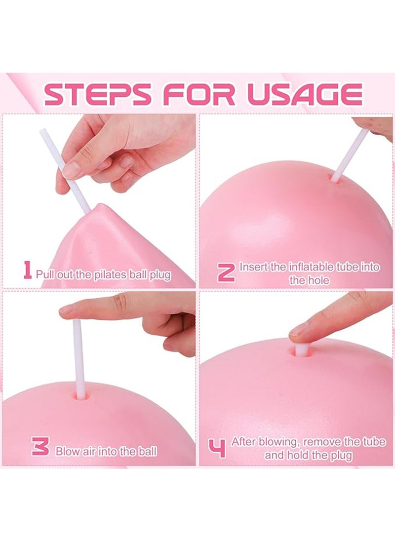 Rock Pow 1pc Thicken Explosion-proof Pilates Ball Mini 9.84in/25cm Yoga Ball Suitable For Body Shaping Sensory Balance Training Unaerated  - Image 4