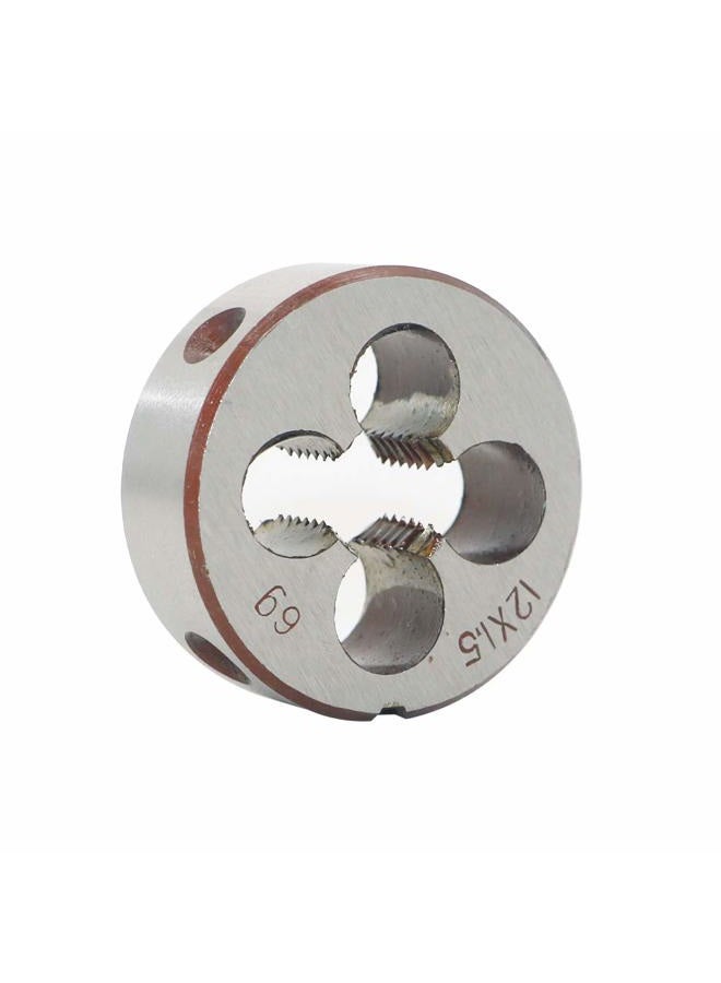 LingGan HSS 12mm X 1.5 Metric Right Hand Round Die, Machine Thread Die M12 X 1.5mm Pitch for Mold Machining, Alloy Steel, It Can Process Steel, Cast Iron, Copper And Aluminum. - Image 1