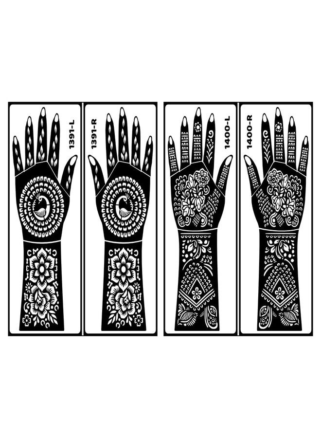 ORDERSHOCK Instant Traditional Design Mehndi Stencil Combo Kit For Festival -Ready Hand Designs With Mehndi Design - Image 2