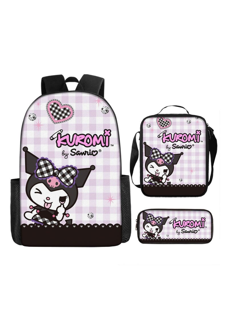Generic - Cartoon anime backpack for primary and secondary school students, large capacity casual lightweight backpack, cartoon shoulder bag, pencil case, pencil case, and pencil case - Image 1