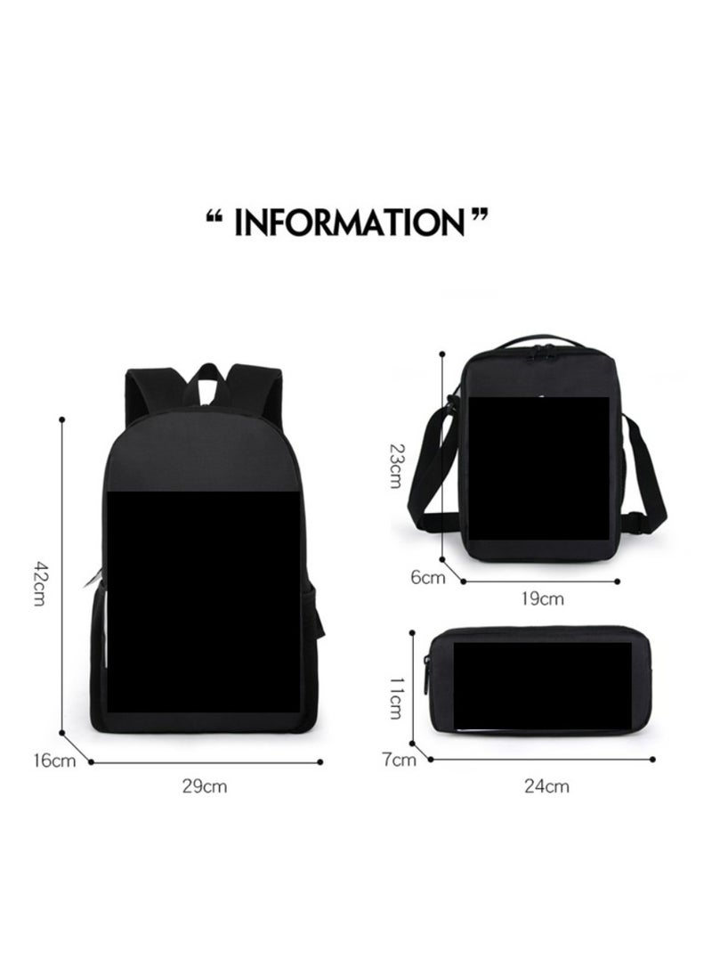 Generic - Cartoon anime backpack for primary and secondary school students, large capacity casual lightweight backpack, cartoon shoulder bag, pencil case, pencil case, and pencil case - Image 1