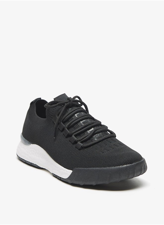 LBL by Shoexpress Textured Low Ankle Lace-Up Sneakers  - Image 1
