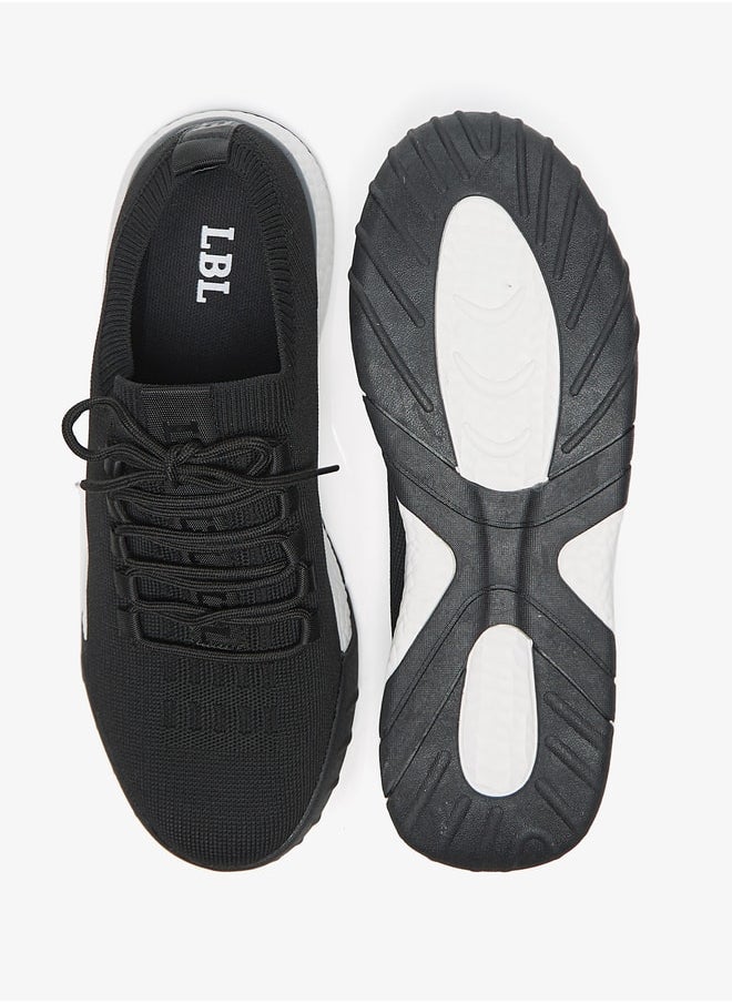 LBL by Shoexpress Textured Low Ankle Lace-Up Sneakers  - Image 4