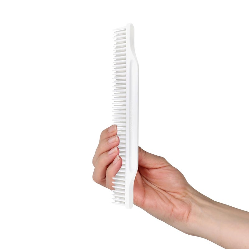 Allegro Combs 70 3Row Detangling Comb White  Curly Hair Stylists Curl Defining Comb Made In The USA Perfect for Women Curly Hair 1 Piece Stainless Steel