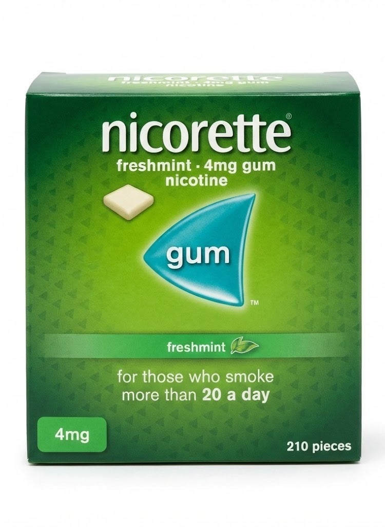 nicorette Freshmint 4mg Gum 210 Pieces, Discreet and Fast-Acting Stop Smoking Aid - Image 2