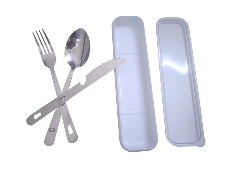 Linist 4-in-1 Camping Utensils Set for 3 - Portable Stainless Steel Flatware with Spoon, Fork, Knife & Bottle Opener - Compact Cutlery for Hiking, Travel & Outdoor Adventures, with Carrying Box - Image 2