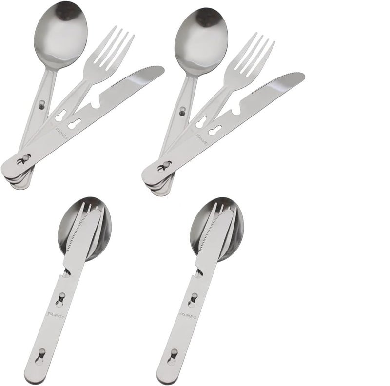 Linist 4-in-1 Camping Utensils Set for 3 - Portable Stainless Steel Flatware with Spoon, Fork, Knife & Bottle Opener - Compact Cutlery for Hiking, Travel & Outdoor Adventures, with Carrying Box - Image 4