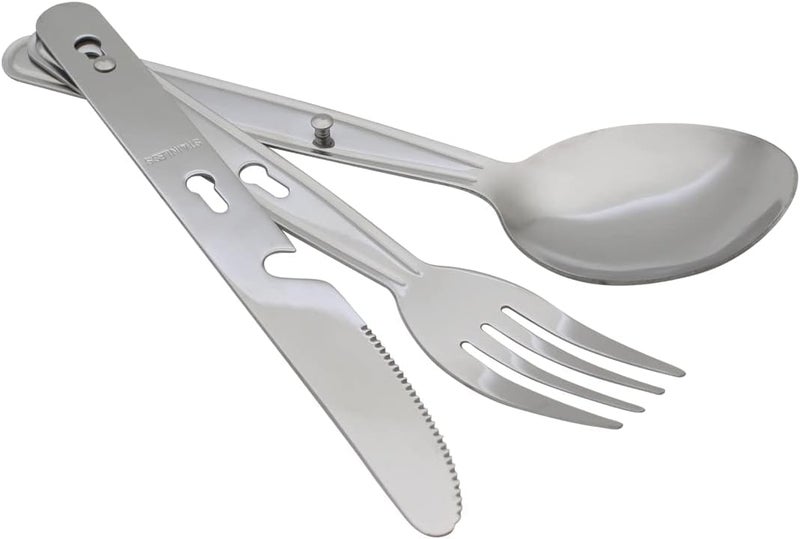 Linist 4-in-1 Camping Utensils Set for 3 - Portable Stainless Steel Flatware with Spoon, Fork, Knife & Bottle Opener - Compact Cutlery for Hiking, Travel & Outdoor Adventures, with Carrying Box - Image 3