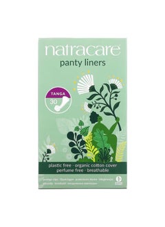 NATRACARE Natracare, Panty Liners, Organic Cotton Cover, Tanga, 30 Liners 