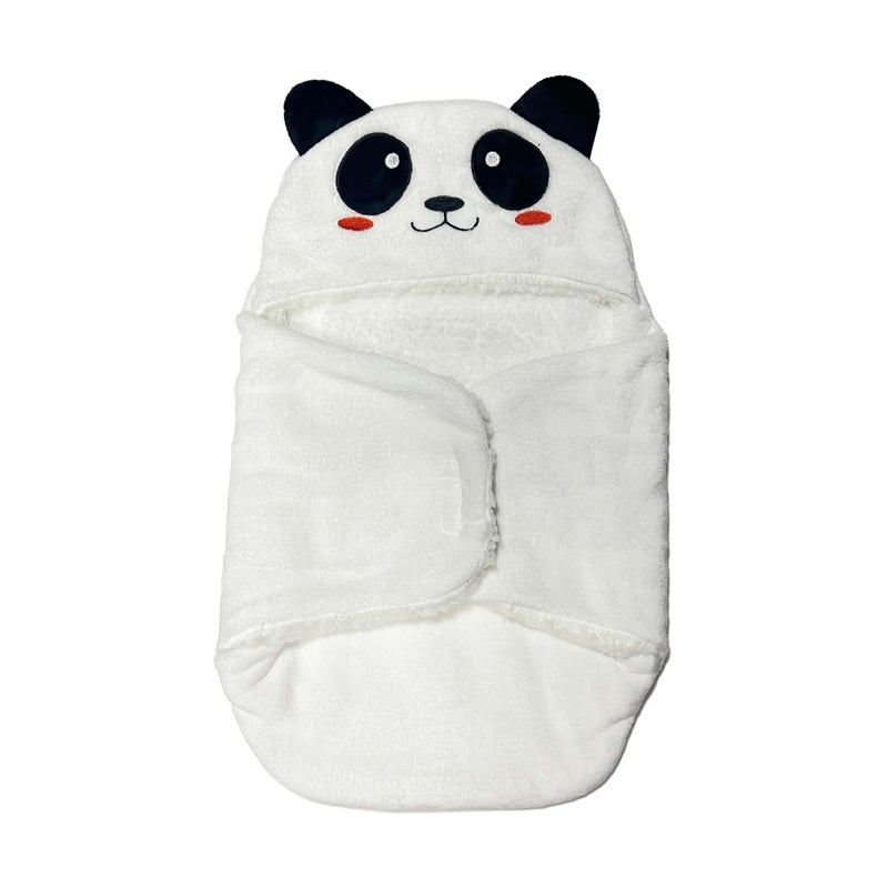 Baby Swaddling Cushion Double-Layer Fleece-Lined Thickened Cartoon Anti-Startling Sleeping Bag Swaddling Cushion Newborn - Image 1