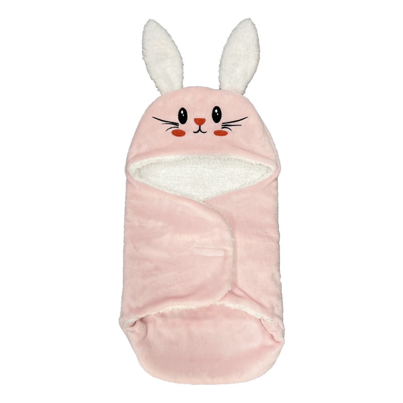 Baby Swaddling Cushion Double-Layer Fleece-Lined Thickened Cartoon Anti-Startling Sleeping Bag Swaddling Cushion Newborn - Image 4