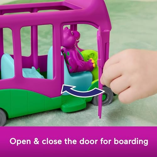 Barney World Preschool Toy Adventure Bus Push-Along Vehicle Figure for Pretend Play Kids Ages 3+ Years - Image 5
