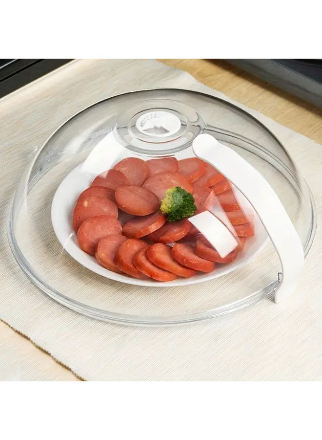 Transparent Microwave Oven Cover Prevents Oil Splashes Keeps Food Warm - Image 4