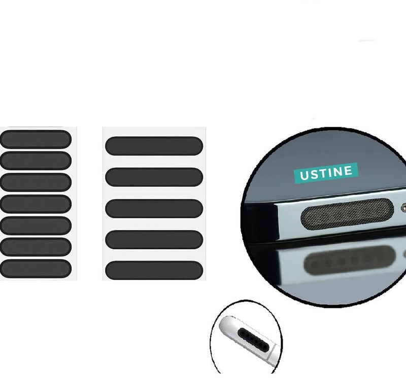 USTINE ملصقات شبكة مضادة للغبار لهواتف USTINE، 5 كبيرة و5 صغيرة لمكبر الصوت، ملصق لاصق مضاد للغبار لهواتف آيفون وأندرويد - Image 1