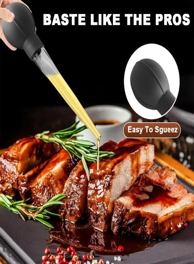Cangfort Large Turkey Baster, Stainless Steel Baster Tool for Cooking with Cleaning Brush and Marinade Tools, Professional Turkey Baster Syringe for Oiling and Marinating Turkey, Beef, Pork, Fish(10.9Inch) - Image 5