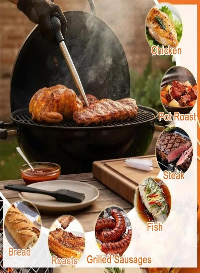 Cangfort Large Turkey Baster, Stainless Steel Baster Tool for Cooking with Cleaning Brush and Marinade Tools, Professional Turkey Baster Syringe for Oiling and Marinating Turkey, Beef, Pork, Fish(10.9Inch) - Image 3