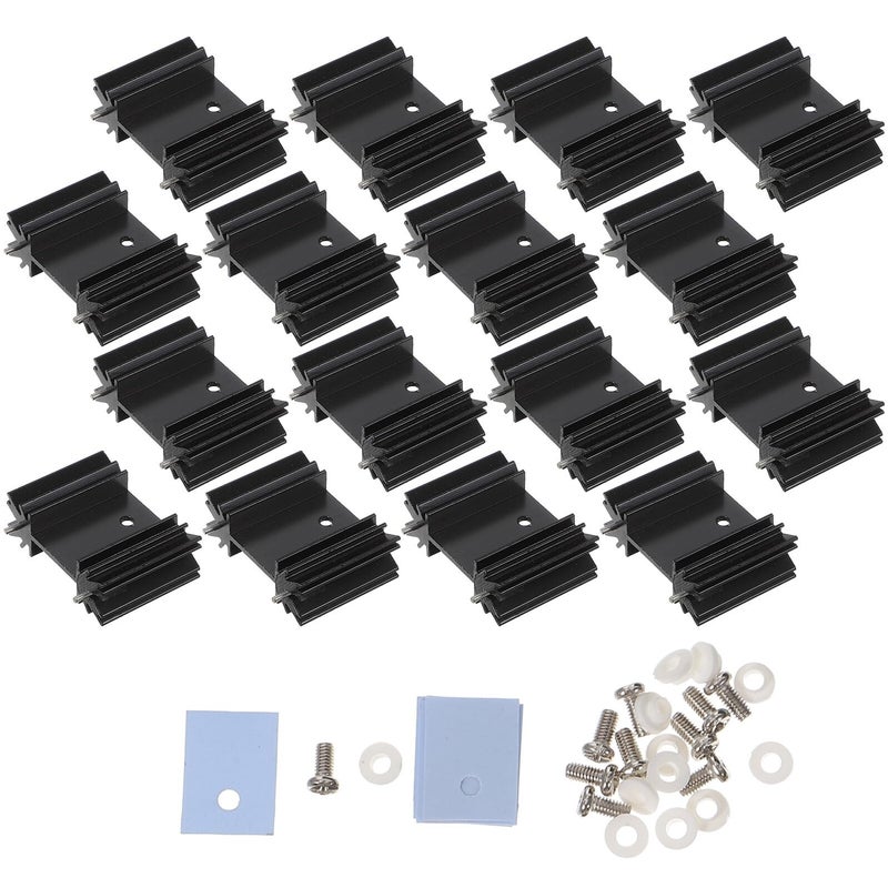 مشتت حراري من الألومنيوم مع مجموعة تركيب عازل لتبريد منظم الجهد MOSFET - Image 2