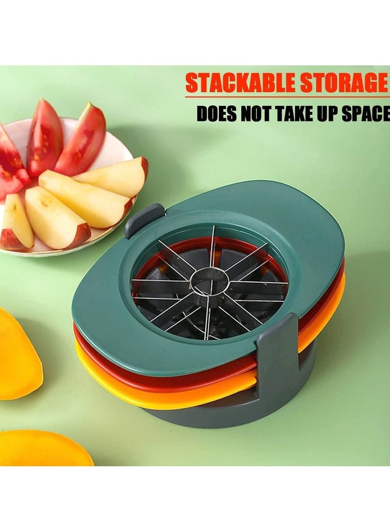 Cuken Fruit Cutter Slicer, 4 in 1 Mango Corer Slicer Apple Corer Cutter Remover Tomato Wedges Fruit , Vegetable Cutter Easy Kitchen Tool  - Image 2
