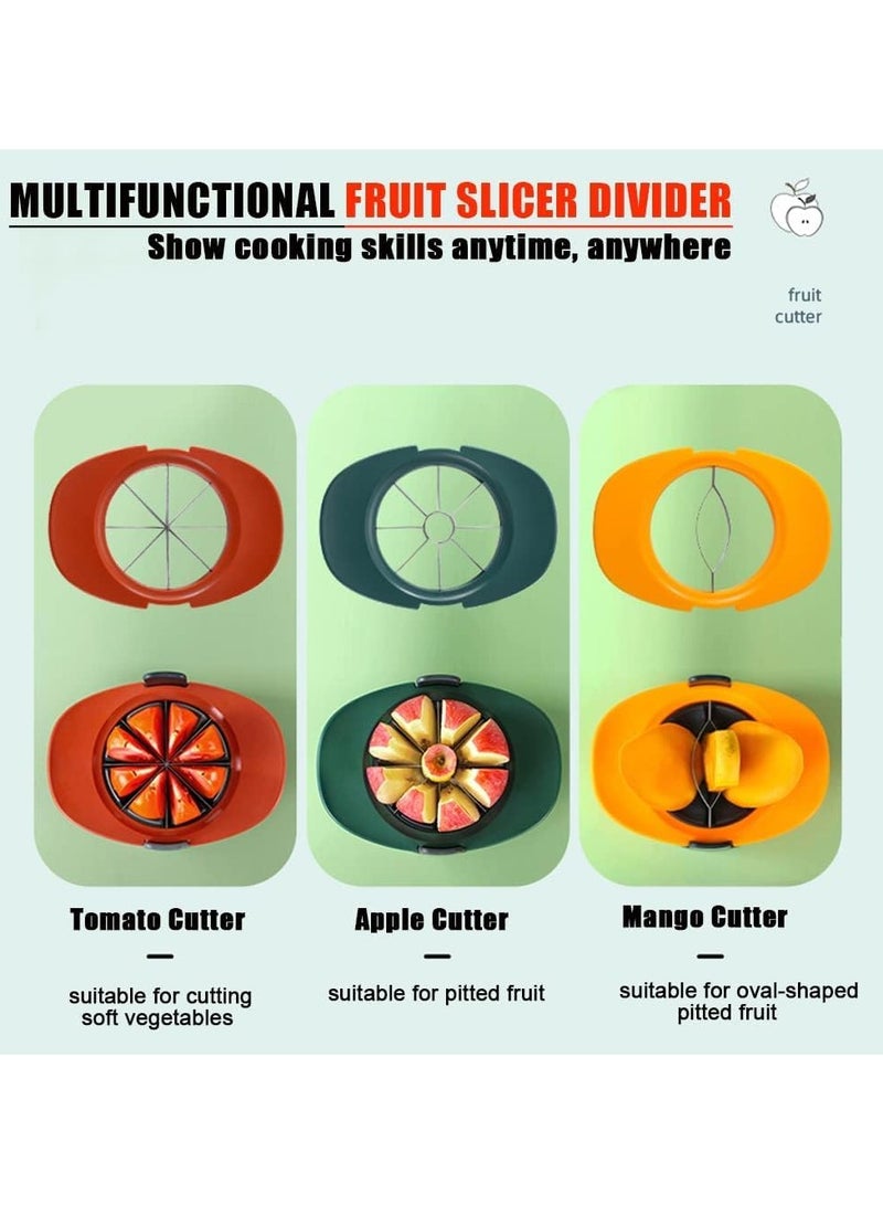 Cuken Fruit Cutter Slicer, 4 in 1 Mango Corer Slicer Apple Corer Cutter Remover Tomato Wedges Fruit , Vegetable Cutter Easy Kitchen Tool  - Image 3
