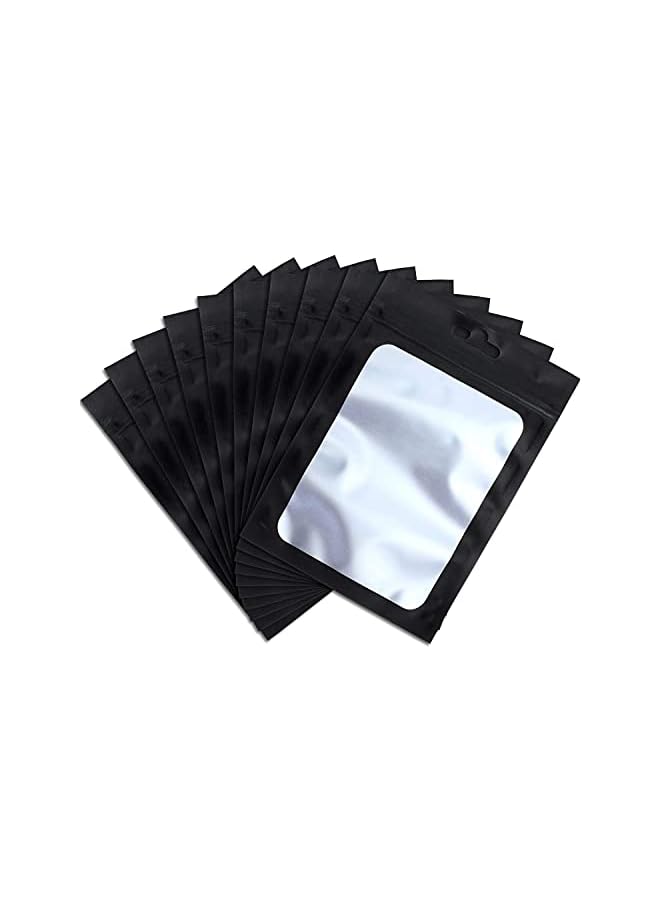 Zaboon Storage Bags Resealable Mylar Smell Proof? With Clear Window Coffee Beans Packaging Pouch For Food Self Sealing Storage Supplies Black 2.4 X 4 Inch 100 Pieces - Image 2